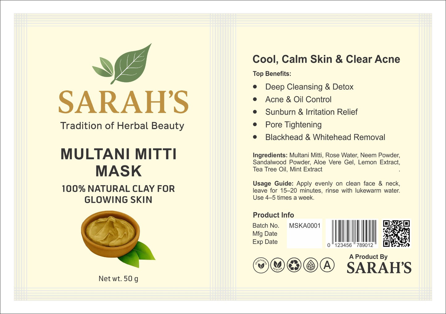 Multani Mitti Mask